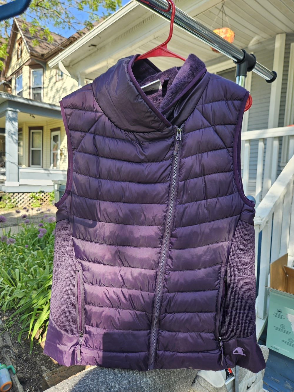 Champion Purple Quilted Sleeveless Puffer Vest